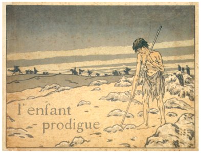 Henri Rivière – Livre-Partition « L’Enfant prodigue » [from Maître français de l ukiyo-e Henri Rivière]. Free illustration for personal and commercial use.