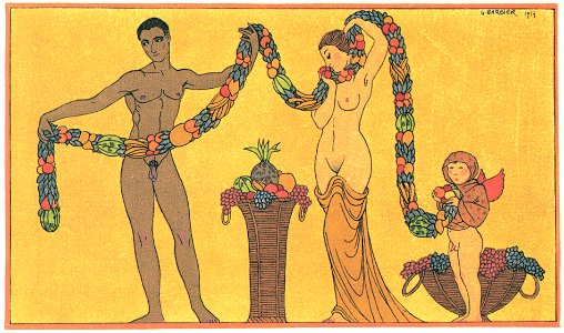 George Barbier – Illustration du Bibliographie [from BARBIER COLLECTION II LES CHANSONS DE BILITIS]. Free illustration for personal and commercial use.