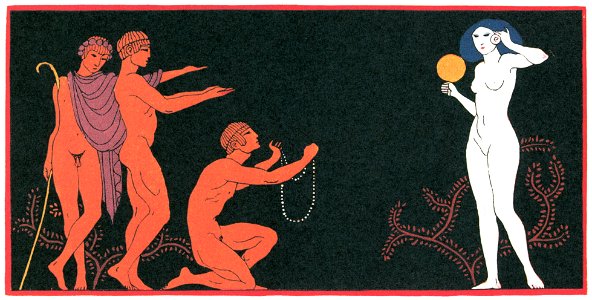 George Barbier – Chanson [from BARBIER COLLECTION II LES CHANSONS DE BILITIS]. Free illustration for personal and commercial use.