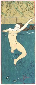 George Barbier – Le Bain [from BARBIER COLLECTION II LES CHANSONS DE BILITIS]. Free illustration for personal and commercial use.