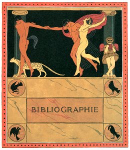 George Barbier – Bibliographie [from BARBIER COLLECTION II LES CHANSONS DE BILITIS]. Free illustration for personal and commercial use.