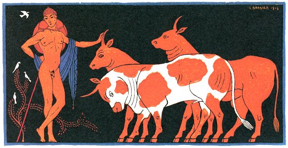 George Barbier – Lykas [from BARBIER COLLECTION II LES CHANSONS DE BILITIS]