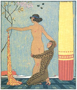 George Barbier – Bilitis [from BARBIER COLLECTION II LES CHANSONS DE BILITIS]. Free illustration for personal and commercial use.