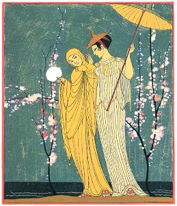 George Barbier – La Rencontre [from BARBIER COLLECTION II LES CHANSONS DE BILITIS]. Free illustration for personal and commercial use.