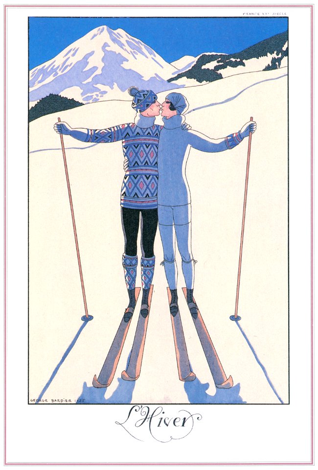 George Barbier – L’Hiver [from BARBIER COLLECTION I FASHION CALENDAR 1922-1926]