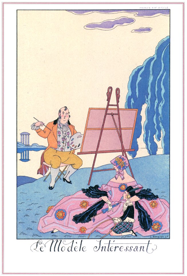 George Barbier – Le Modèle Intéressant [from BARBIER COLLECTION I FASHION CALENDAR 1922-1926]