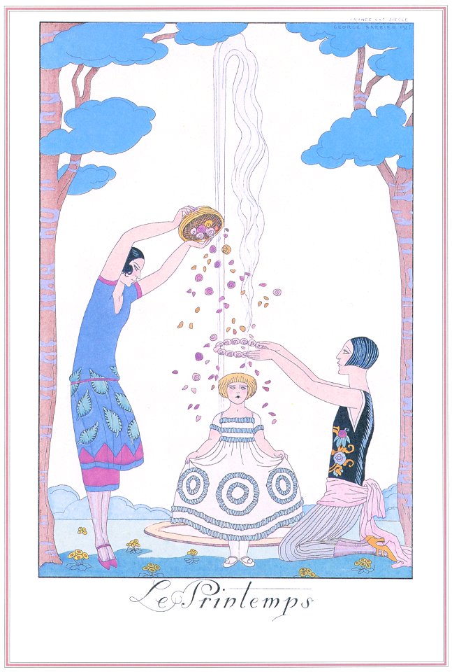 George Barbier – Le Printemps [from BARBIER COLLECTION I FASHION CALENDAR 1922-1926]