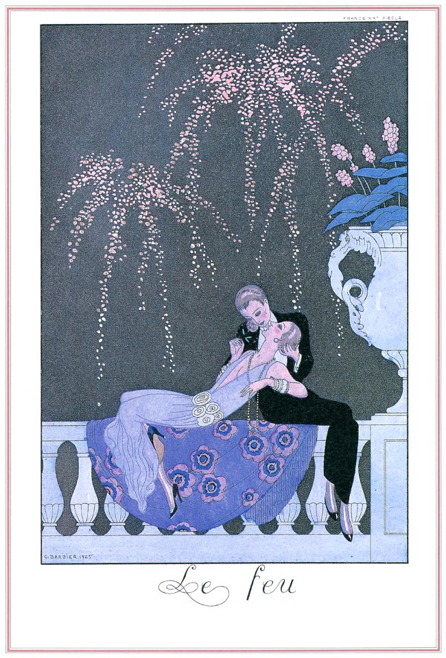 George Barbier – Le Feu [from BARBIER COLLECTION I FASHION CALENDAR 1922-1926]