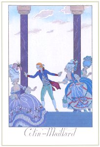 George Barbier – Colin-Maillard [from BARBIER COLLECTION I FASHION CALENDAR 1922-1926]. Free illustration for personal and commercial use.