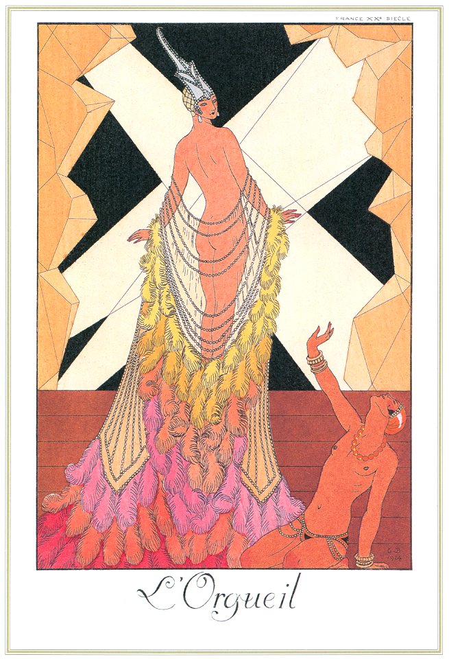 George Barbier – L’Orgueil [from BARBIER COLLECTION I FASHION CALENDAR 1922-1926]