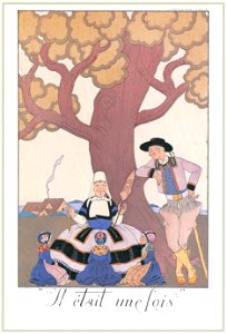 George Barbier – Il était une fois [from BARBIER COLLECTION I FASHION CALENDAR 1922-1926]. Free illustration for personal and commercial use.