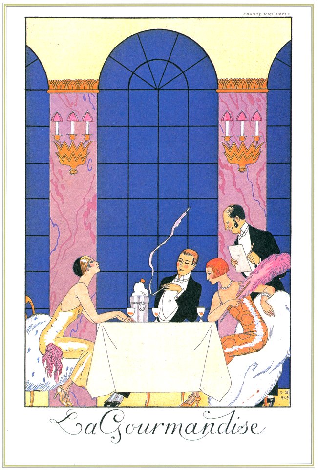 George Barbier – La Gourmandise [from BARBIER COLLECTION I FASHION CALENDAR 1922-1926]