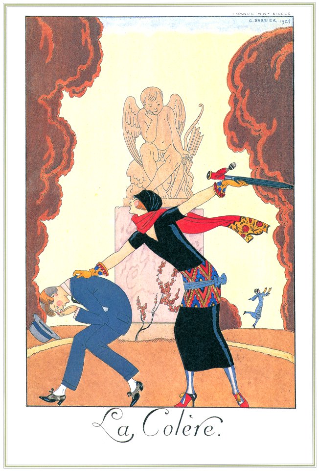 George Barbier – La Colère [from BARBIER COLLECTION I FASHION CALENDAR 1922-1926]