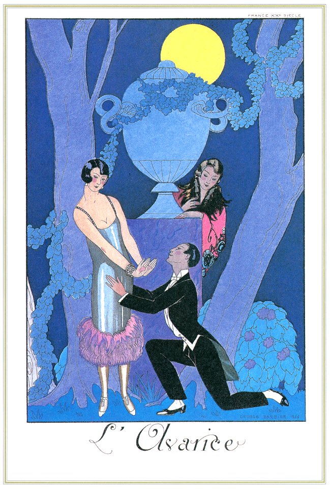 George Barbier – L’Avarice [from BARBIER COLLECTION I FASHION CALENDAR 1922-1926]