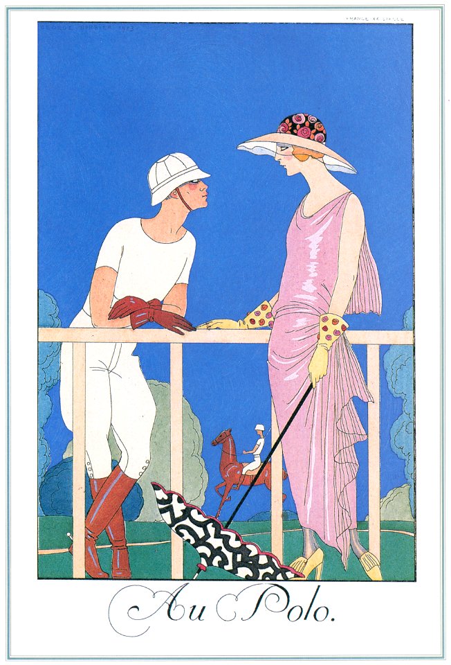 George Barbier – Au Polo [from BARBIER COLLECTION I FASHION CALENDAR 1922-1926]