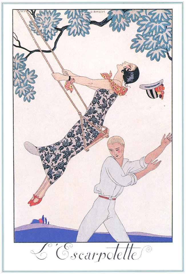 George Barbier – L’Escarpotette [from BARBIER COLLECTION I FASHION CALENDAR 1922-1926]