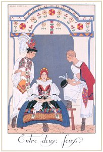 George Barbier – Entre Deux Feux [from BARBIER COLLECTION I FASHION CALENDAR 1922-1926]