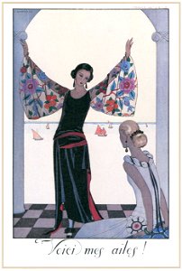 George Barbier – Voici mes Ailes! [from BARBIER COLLECTION I FASHION CALENDAR 1922-1926]