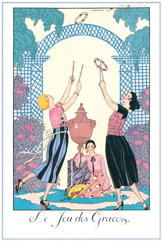 George Barbier – Le Jeu des Grâces [from BARBIER COLLECTION I FASHION CALENDAR 1922-1926]