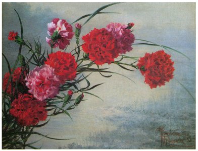 Kiyohara Tama – Carnations [from Tama Eleonora Ragusa]. Free illustration for personal and commercial use.
