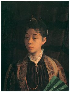 Kiyohara Tama – Portrait of the Artist’s Sister [from Tama Eleonora Ragusa]. Free illustration for personal and commercial use.