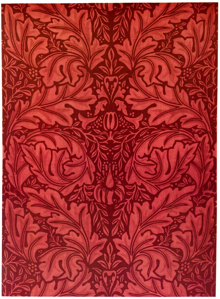 William Morris – Acanthus design (for printed velveteen) [from William Morris Full-Color Patterns and Designs]. Free illustration for personal and commercial use.