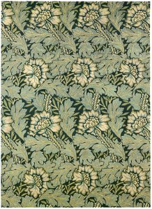 William Morris – Anemone design (for woven silk and wool tapestry) [from William Morris Full-Color Patterns and Designs]. Free illustration for personal and commercial use.