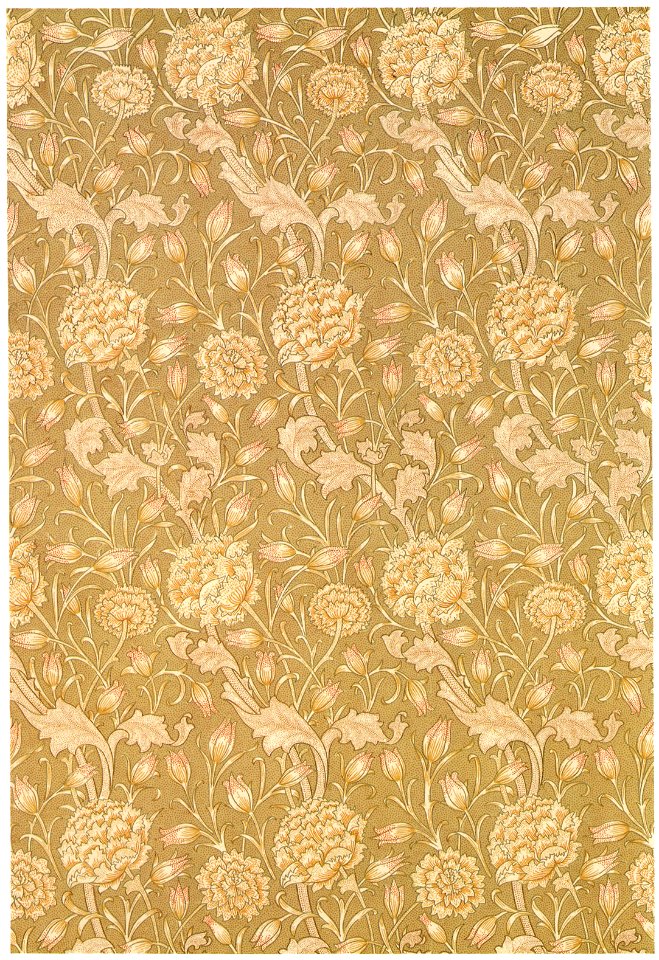 William Morris – Wild tulip design (for wallpaper) [from William Morris Full-Color Patterns and Designs]. Free illustration for personal and commercial use.