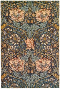 William Morris – Honeysuckle design (for chintz) [from William Morris Full-Color Patterns and Designs]. Free illustration for personal and commercial use.