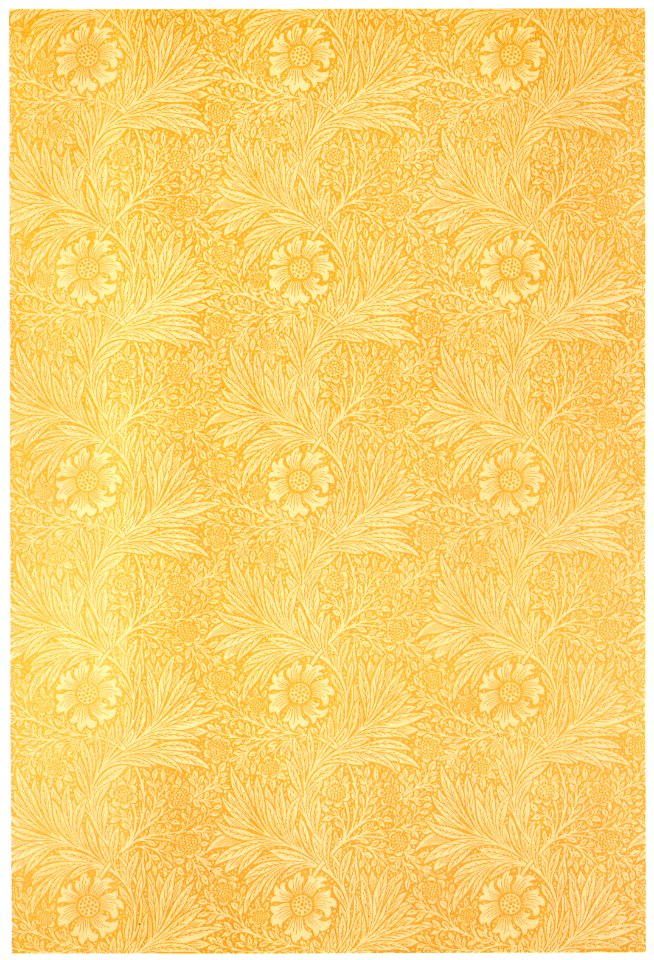 William Morris – Marigold design (for wallpaper) [from William Morris Full-Color Patterns and Designs]. Free illustration for personal and commercial use.
