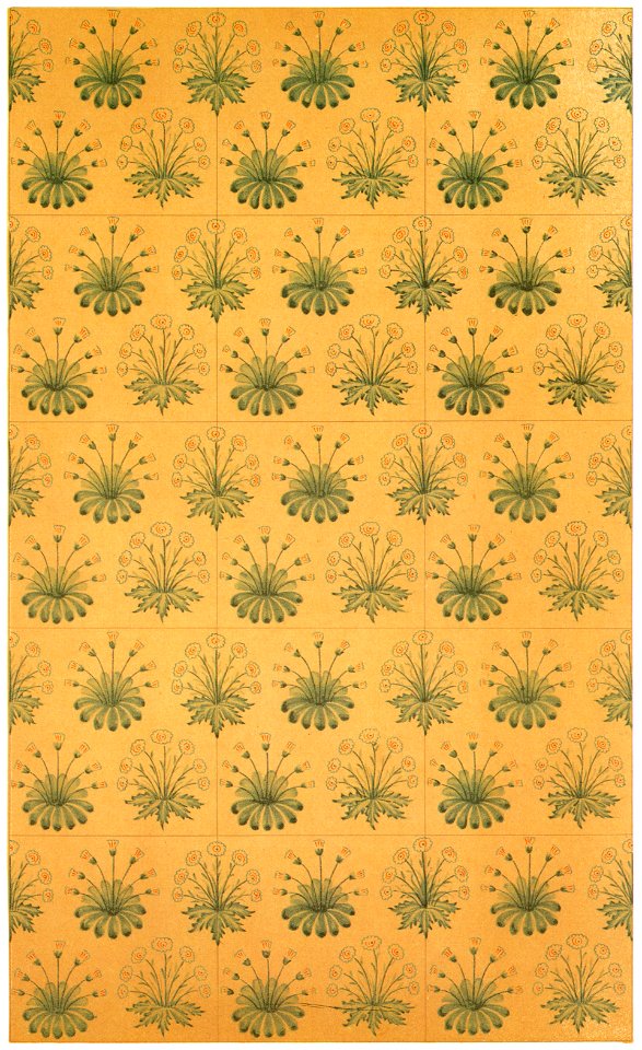 William Morris – Daisy pattern (for hand-painted tiles) [from William Morris Full-Color Patterns and Designs]. Free illustration for personal and commercial use.