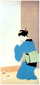 Uemura Shōen – Late Autumn [from Uemura Shōen Exhibition on the 50th Anniversary of Her Death]. Free illustration for personal and commercial use.
