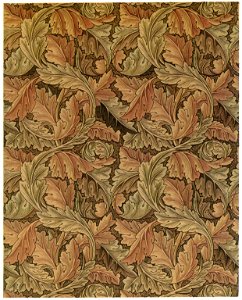William Morris – Acanthus design (for wallpaper) [from William Morris Full-Color Patterns and Designs]. Free illustration for personal and commercial use.