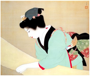 Uemura Shōen – A Fine Day [from Uemura Shōen Exhibition on the 50th Anniversary of Her Death]. Free illustration for personal and commercial use.