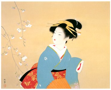 Uemura Shōen – Cherry Blossom Viewing [from Uemura Shōen Exhibition on the 50th Anniversary of Her Death]