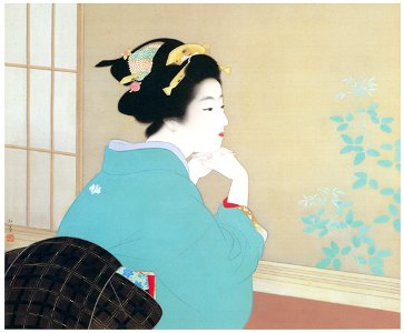 Uemura Shōen – New Leaves [from Uemura Shōen Exhibition on the 50th Anniversary of Her Death]. Free illustration for personal and commercial use.