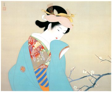 Uemura Shōen – Fragrance of Spring [from Uemura Shōen Exhibition on the 50th Anniversary of Her Death]. Free illustration for personal and commercial use.
