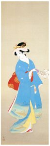 Uemura Shōen – The Coming of Spring [from Uemura Shōen Exhibition on the 50th Anniversary of Her Death]. Free illustration for personal and commercial use.