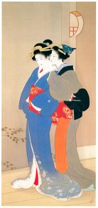 Uemura Shōen – Spring Evening [from Uemura Shōen Exhibition on the 50th Anniversary of Her Death]. Free illustration for personal and commercial use.