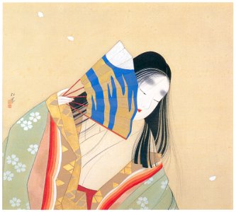 Uemura Shōen – Farewell to Spring [from Uemura Shōen Exhibition on the 50th Anniversary of Her Death]. Free illustration for personal and commercial use.