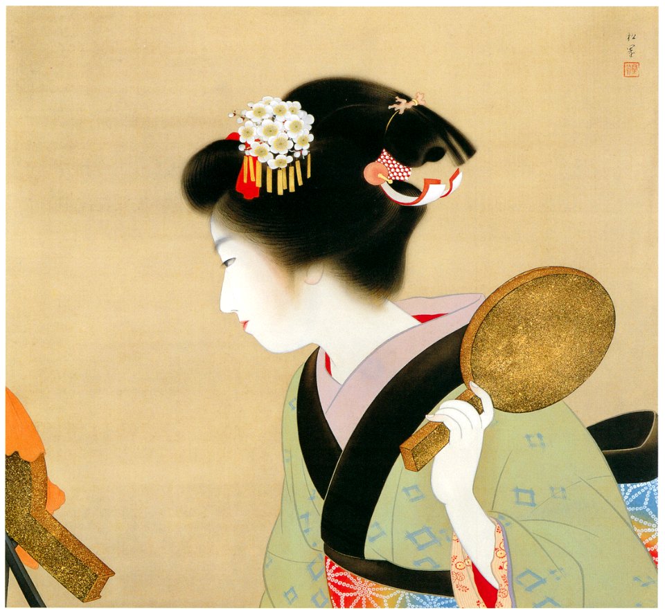 Uemura Shōen – Coiffure (Oshidori-mage) [from Uemura Shōen Exhibition on the 50th Anniversary of Her Death]