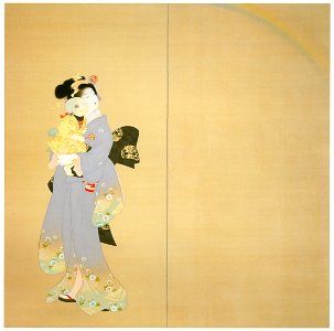Uemura Shōen – Looking up at the Rainbow (Right) [from Uemura Shōen Exhibition on the 50th Anniversary of Her Death]
