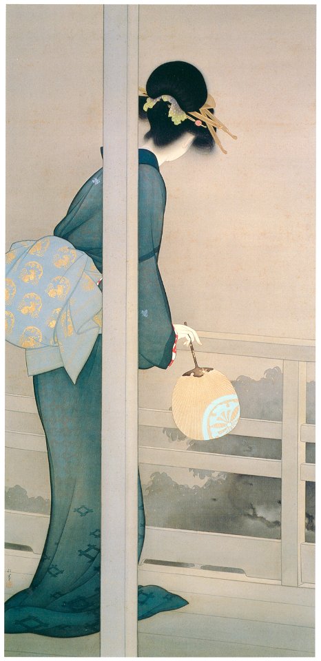 Uemura Shōen – Waiting for the Moon [from Uemura Shōen Exhibition on the 50th Anniversary of Her Death]