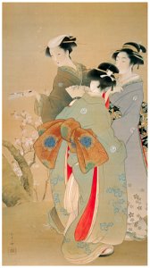 Uemura Shōen – Spring Look [from Uemura Shōen Exhibition on the 50th Anniversary of Her Death]. Free illustration for personal and commercial use.