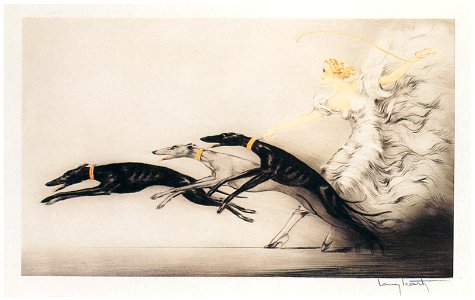 Louis Icart – Speed II [from The Flower of Art Deco “Louis Icart”]. Free illustration for personal and commercial use.