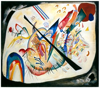 Wassily Kandinsky – White Oval (Black Border) [from KANDINSKY]