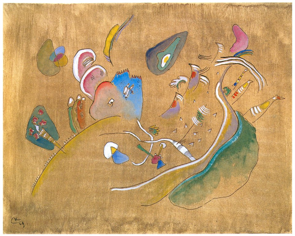 Wassily Kandinsky – Composition on Brown Background [from KANDINSKY]