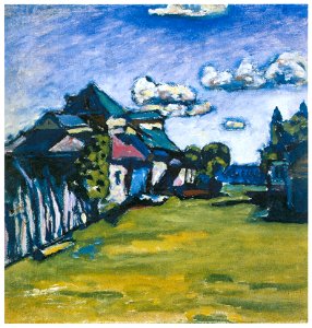 Wassily Kandinsky – Near Moscow [from KANDINSKY]. Free illustration for personal and commercial use.