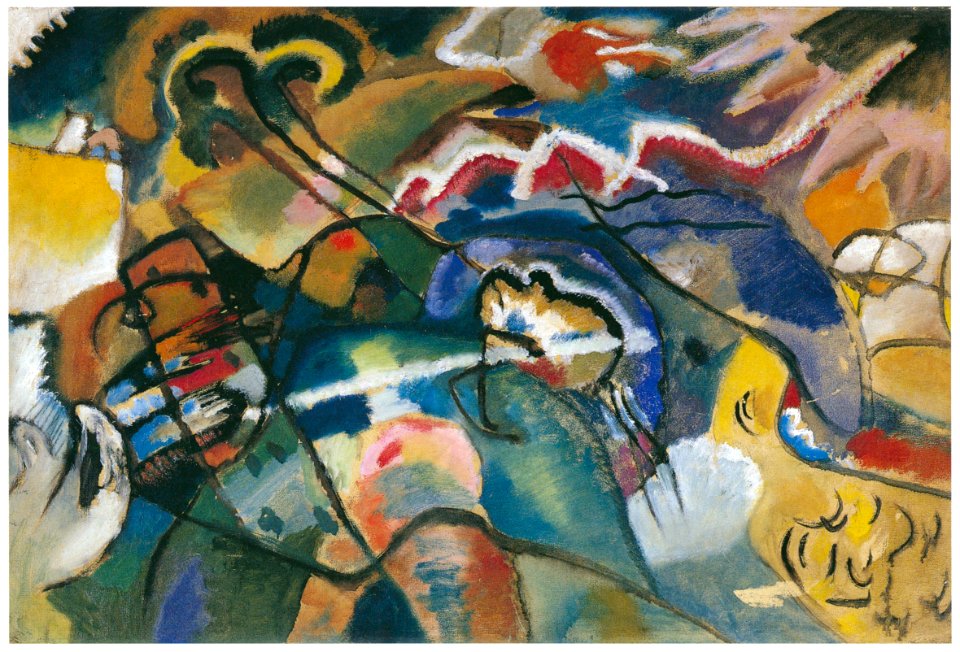 Wassily Kandinsky – Sketch n for Painting with White Border (Moscow) [from KANDINSKY]