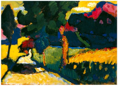 Wassily Kandinsky – Summer Landscape — Murnau [from KANDINSKY]. Free illustration for personal and commercial use.